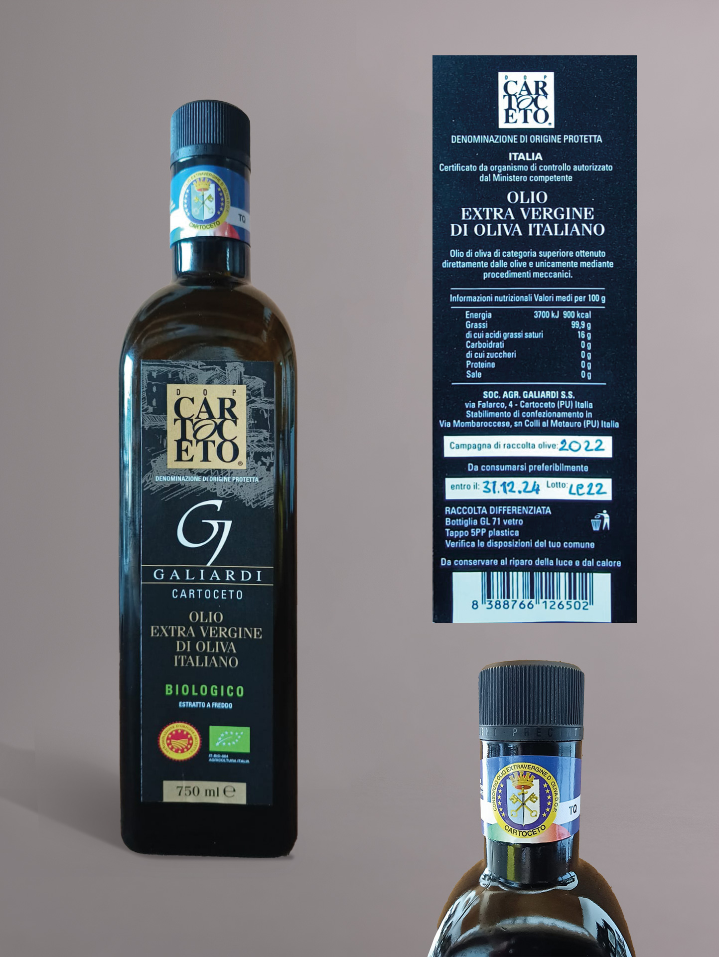 Olio Extra Vergine di Oliva Biologico DOP